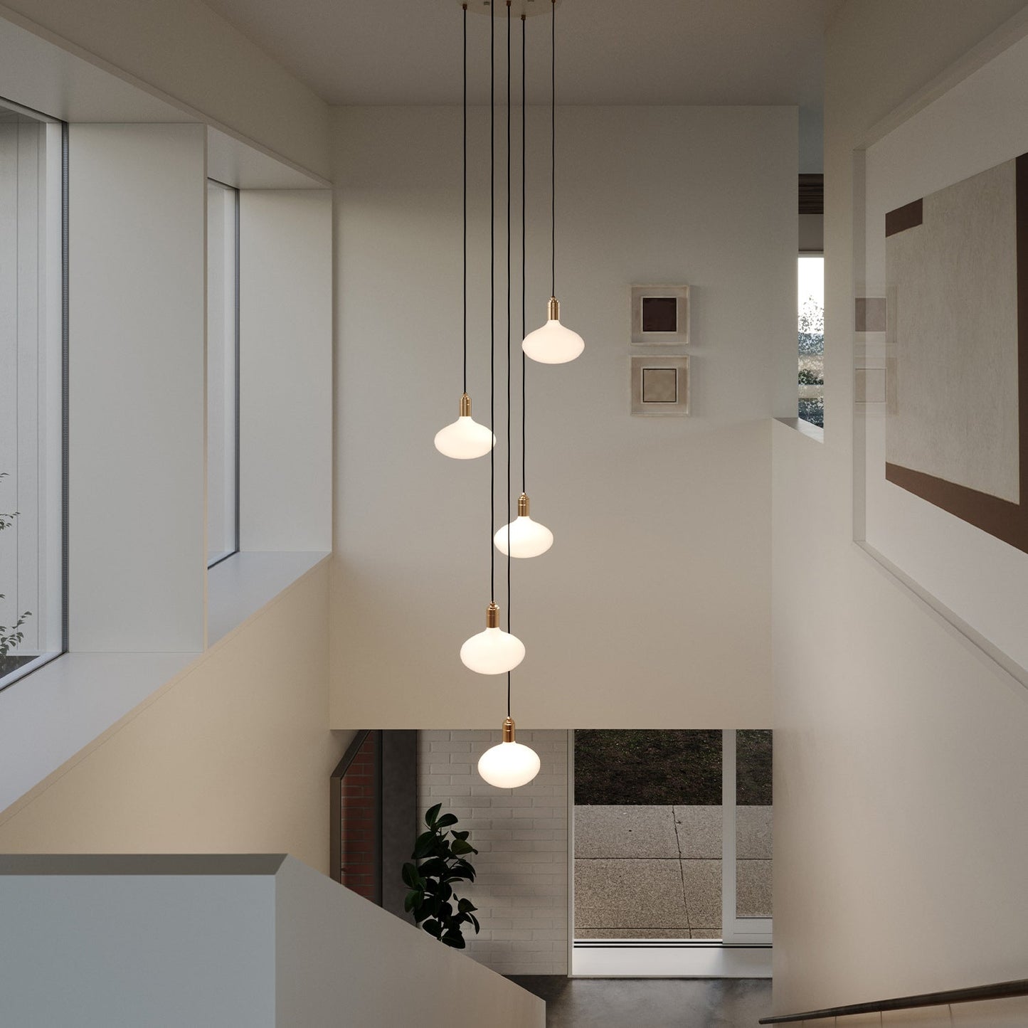 Five Pendant in Brass + Oval II Tala