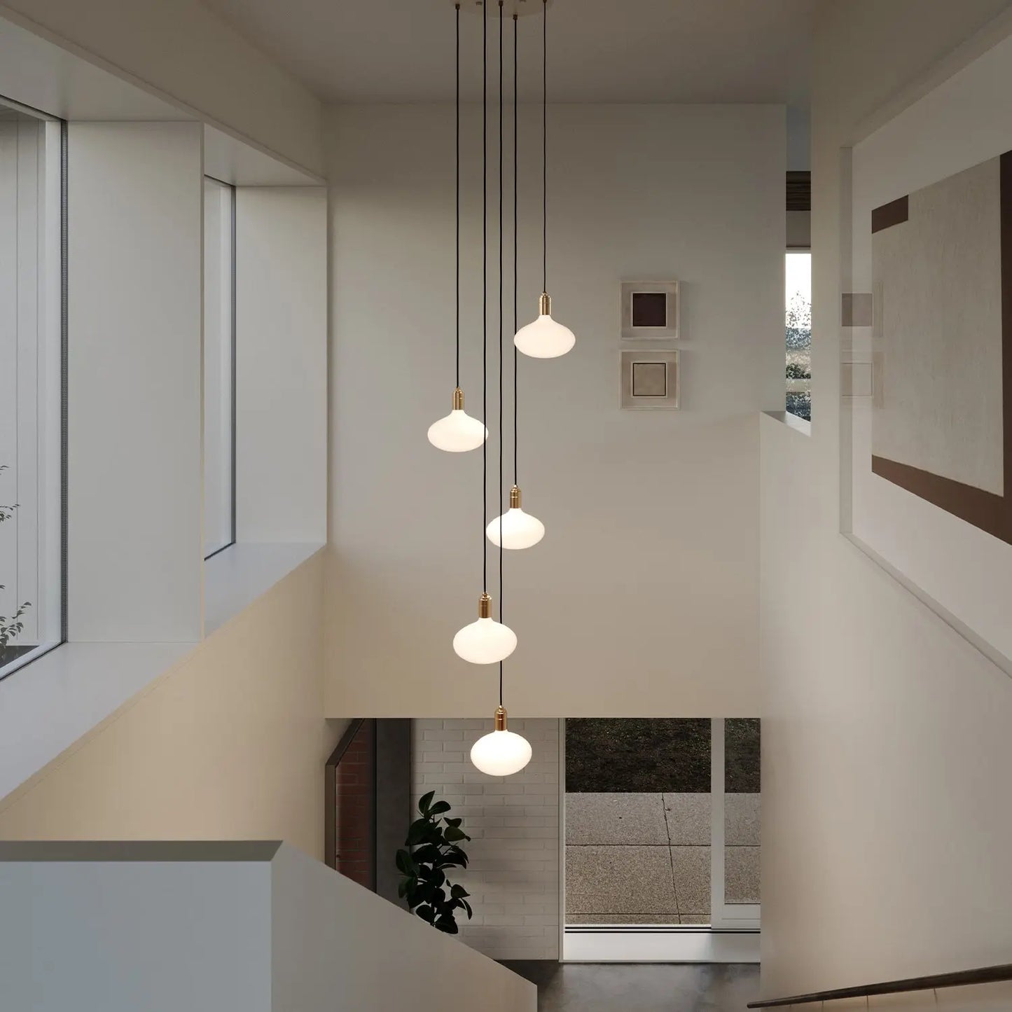 Five Pendant in Brass + Oval II Tala