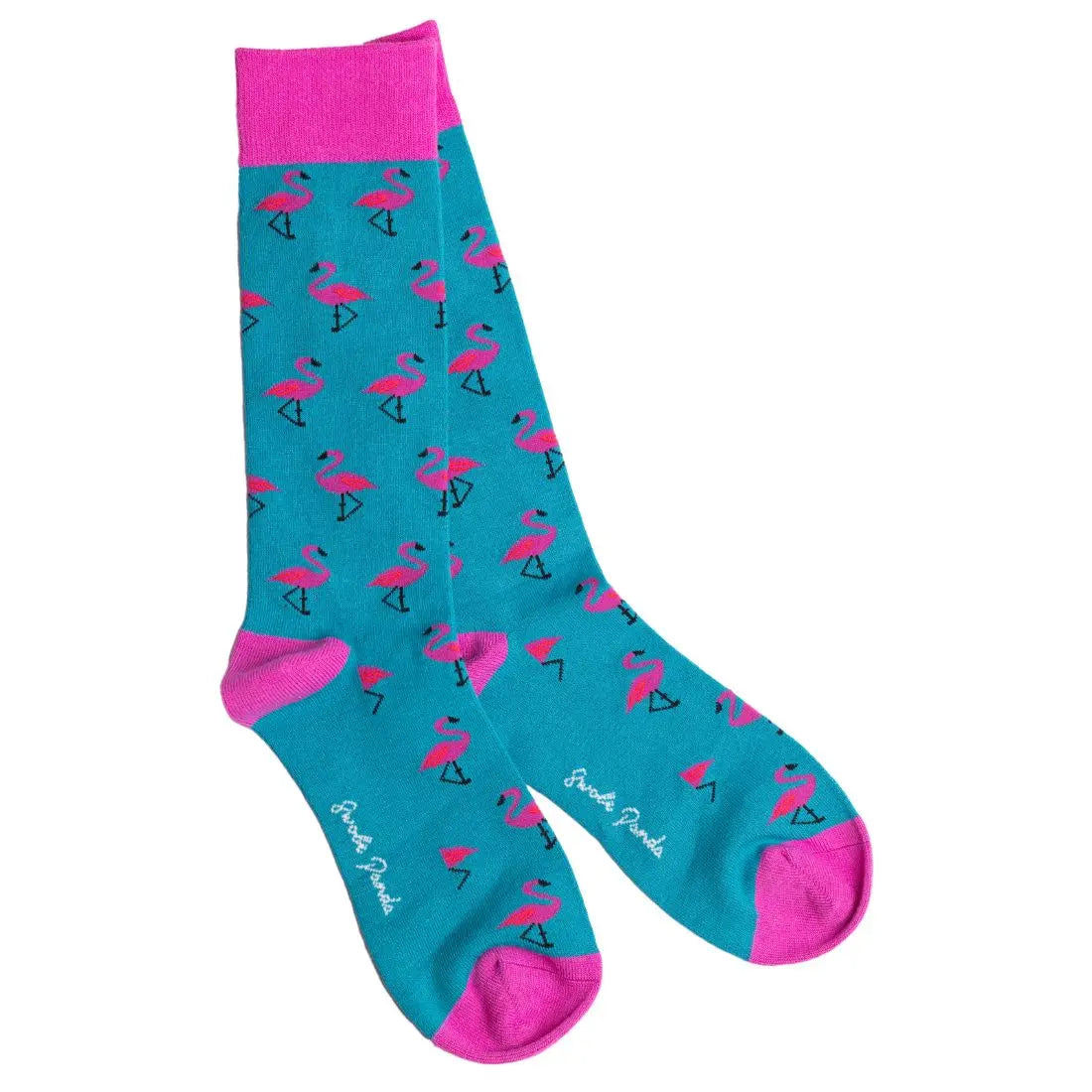 Flamingo Bamboo Socks (Comfort Cuff) Swole Panda