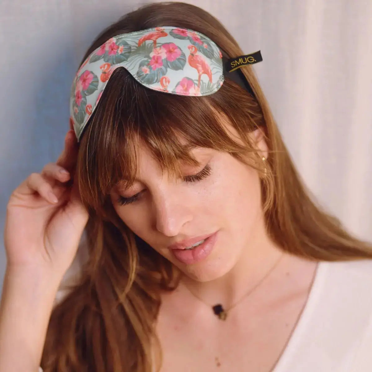 Contoured 3D Blackout Sleep Mask - Flamingo Print SMUG