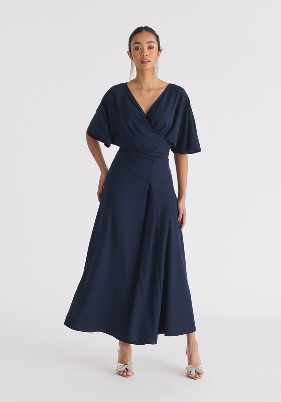 Flare Sleeves Maxi Wrap Dress Paisie