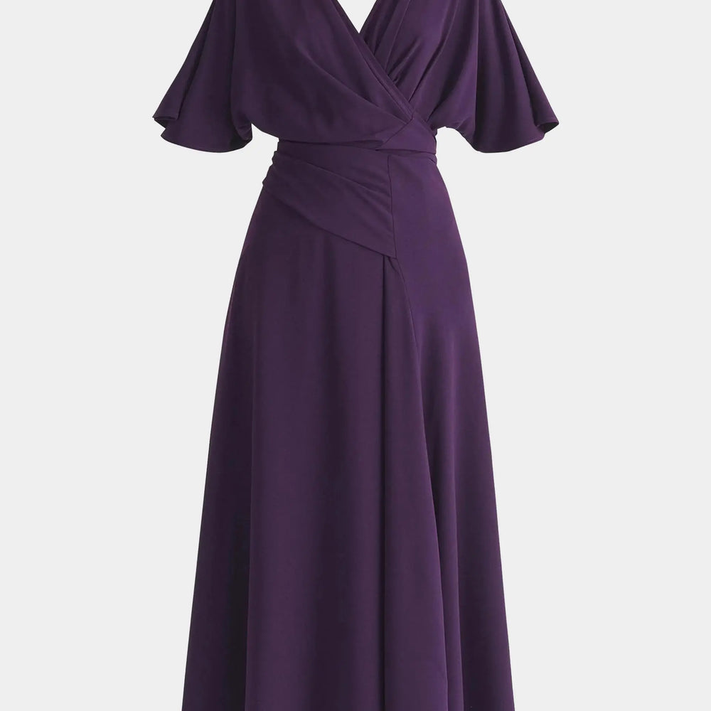 Flare Sleeves Maxi Wrap Dress Paisie