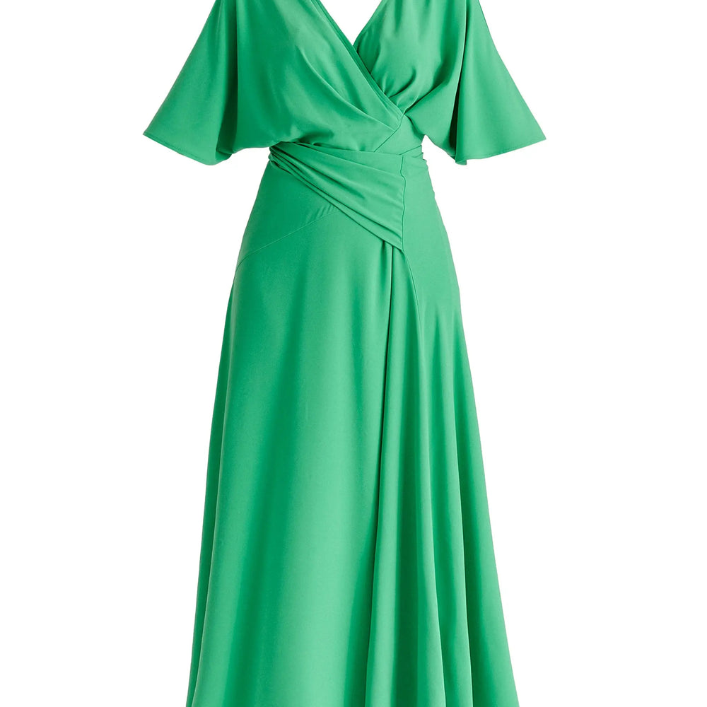 Flare Sleeves Maxi Wrap Dress Paisie