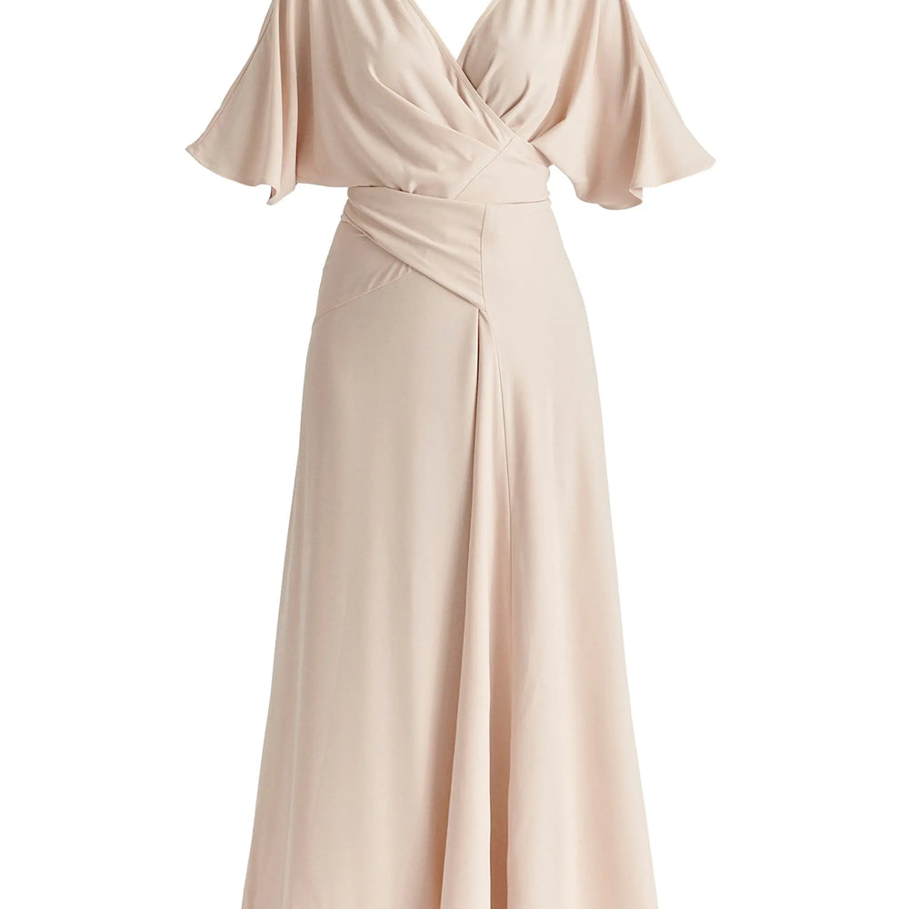 Flare Sleeves Maxi Wrap Dress Paisie