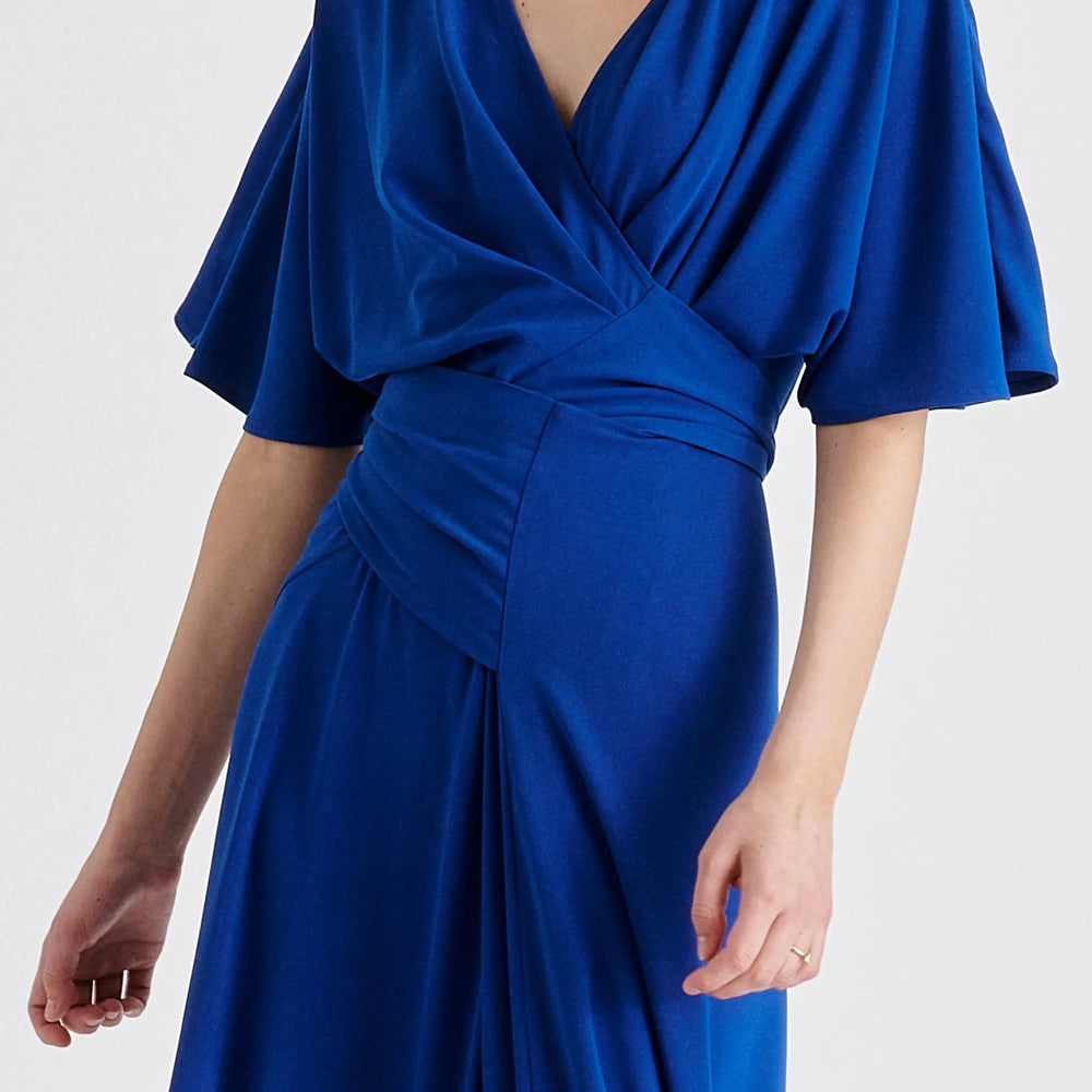 Flare Sleeves Maxi Wrap Dress Paisie