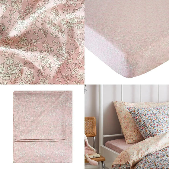 Flat Top Sheet Made With Liberty Fabric CAPEL PINK Coco & Wolf