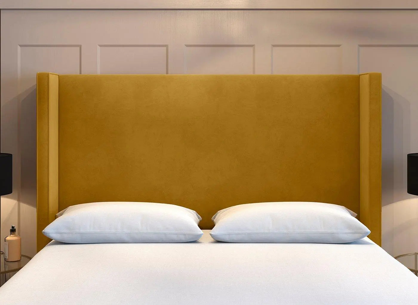 Flaxby Kettlewell Winged Headboard - Gold Dreams