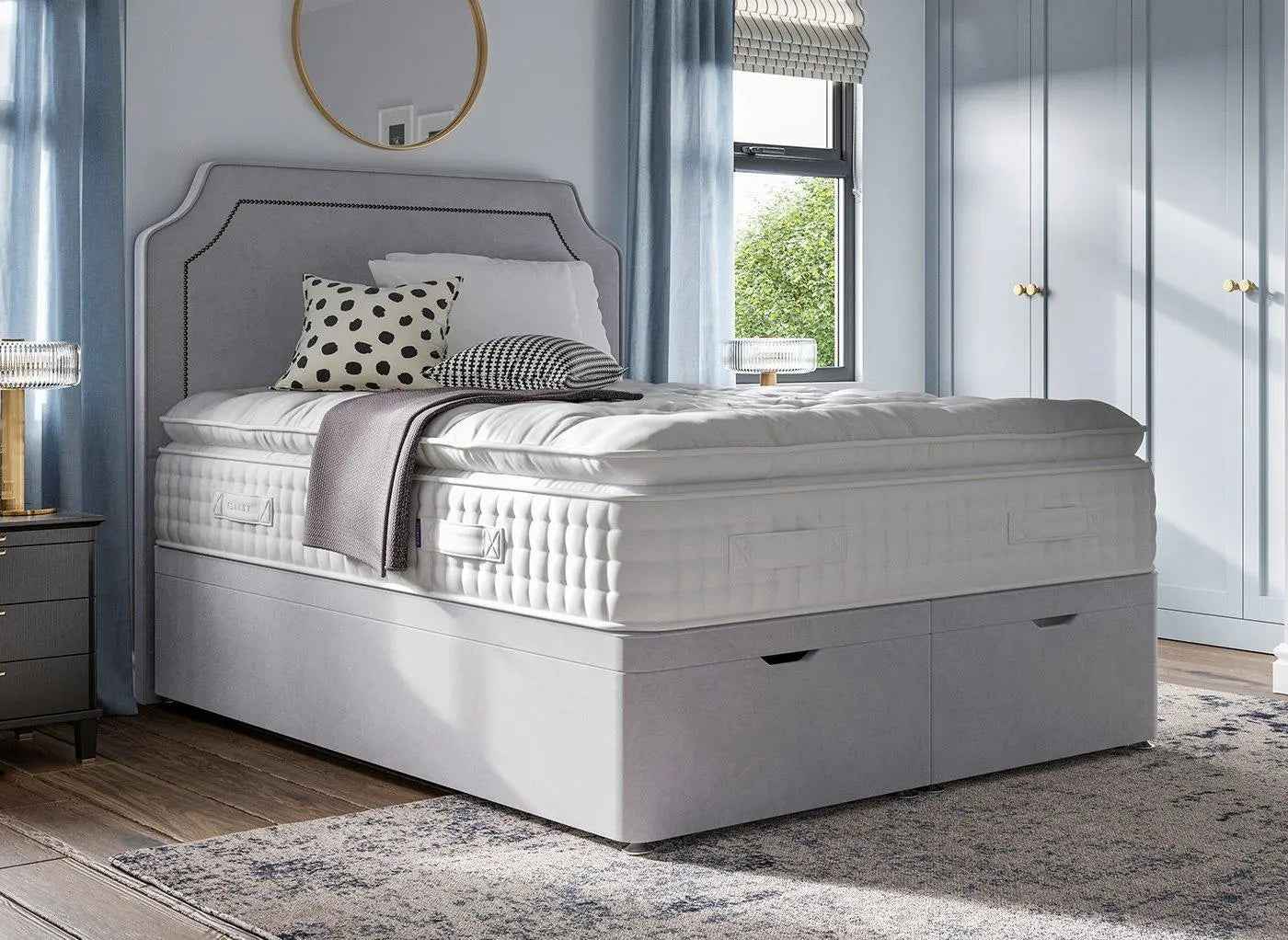 Flaxby Ottoman Divan Bed Base - Purple Dreams
