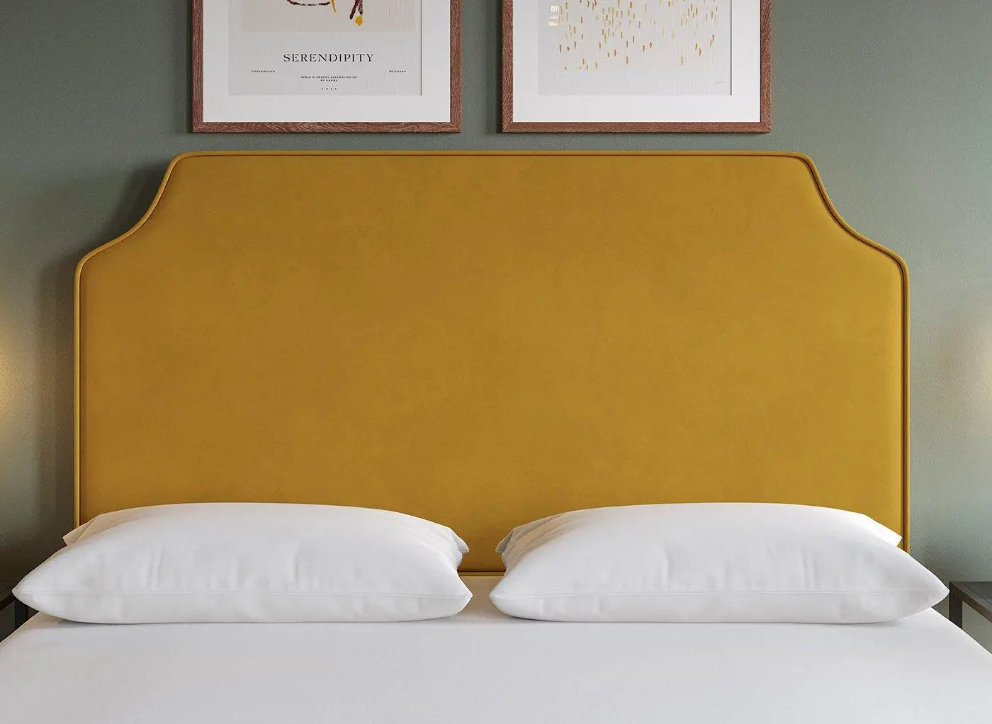 Flaxby Rainton Padded Headboard - Gold Dreams