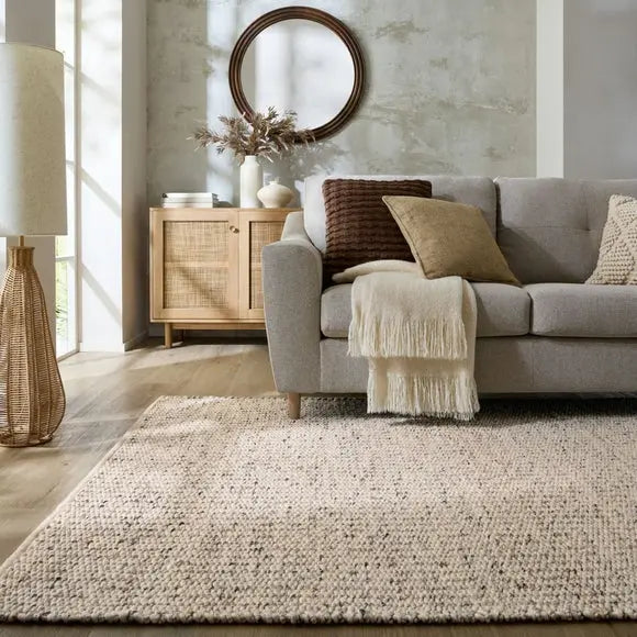 Flecked Braided Wool Rug Dunelm
