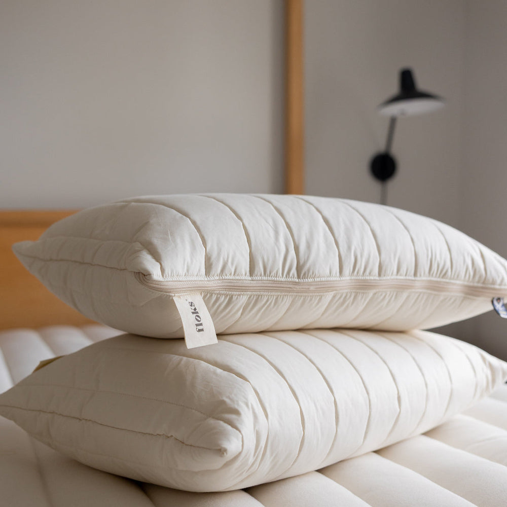 Luxury quilted British wool pillow Floks Home