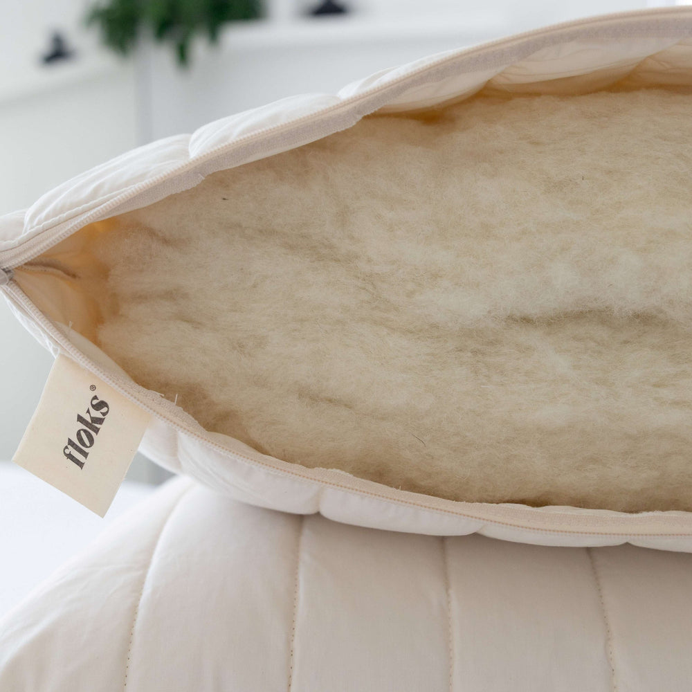 Luxury quilted British wool pillow Floks Home