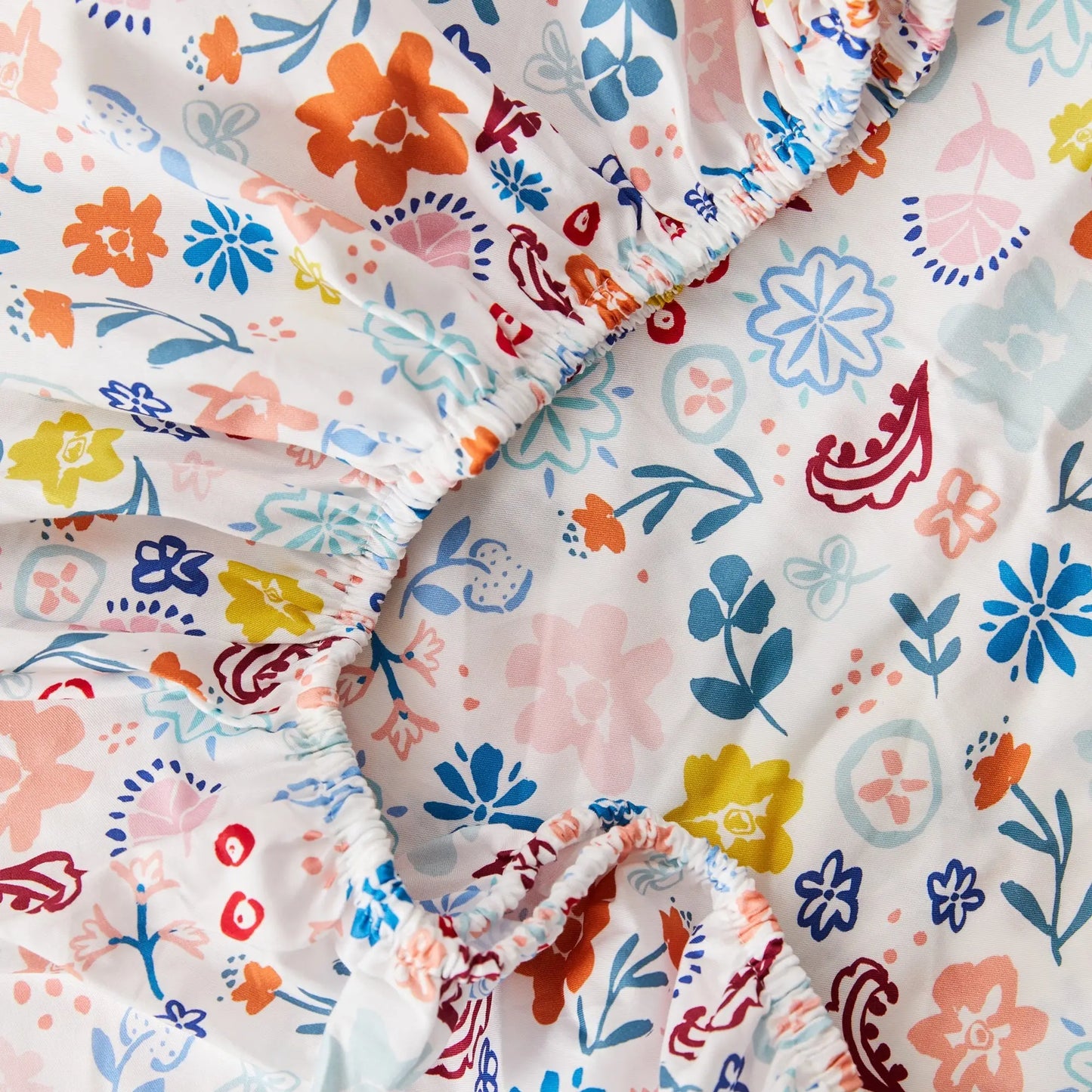 Floral Organic Cotton Fitted Sheet Kabode