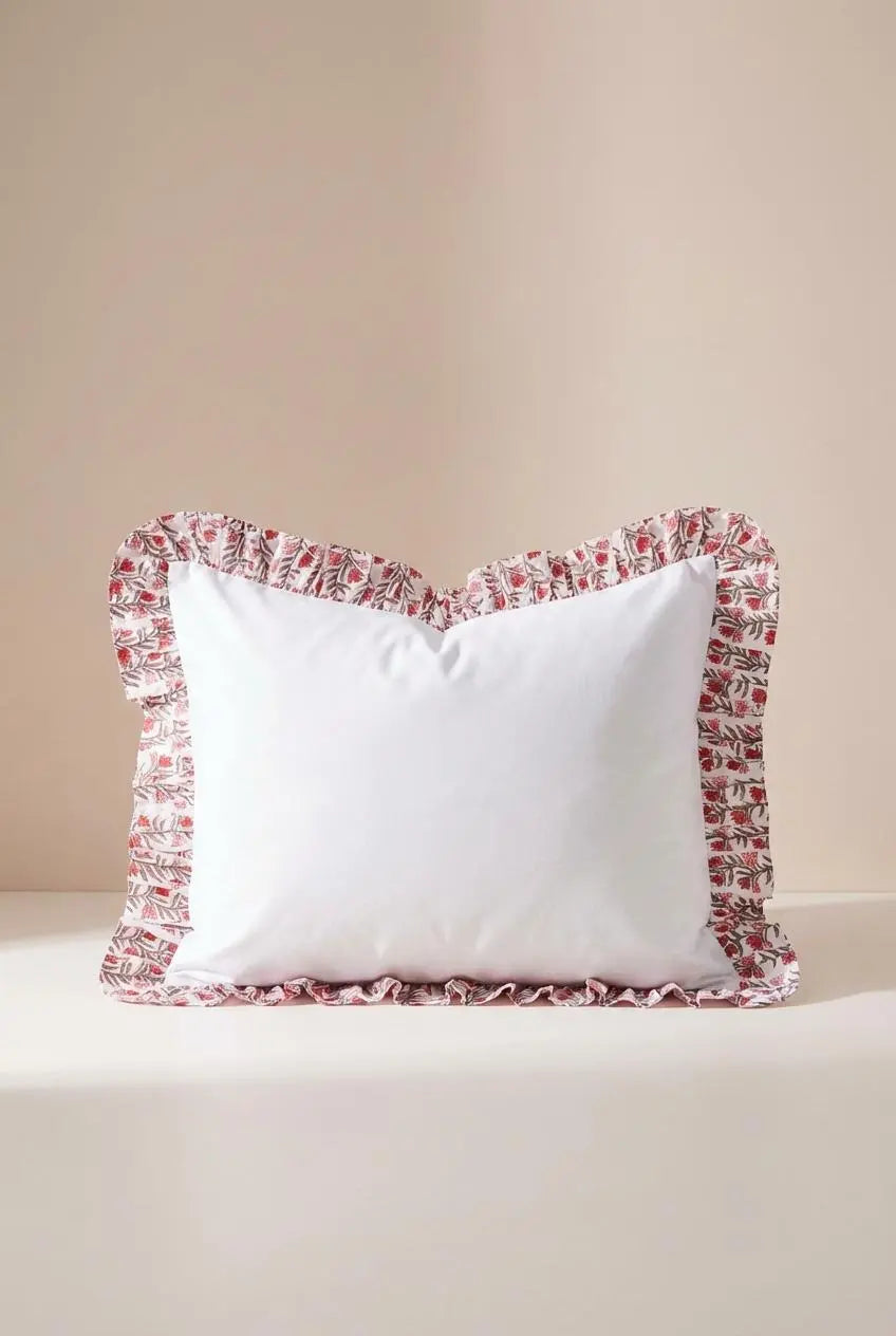 Floral Organic Cotton Poplin Pillowcase Kapara London