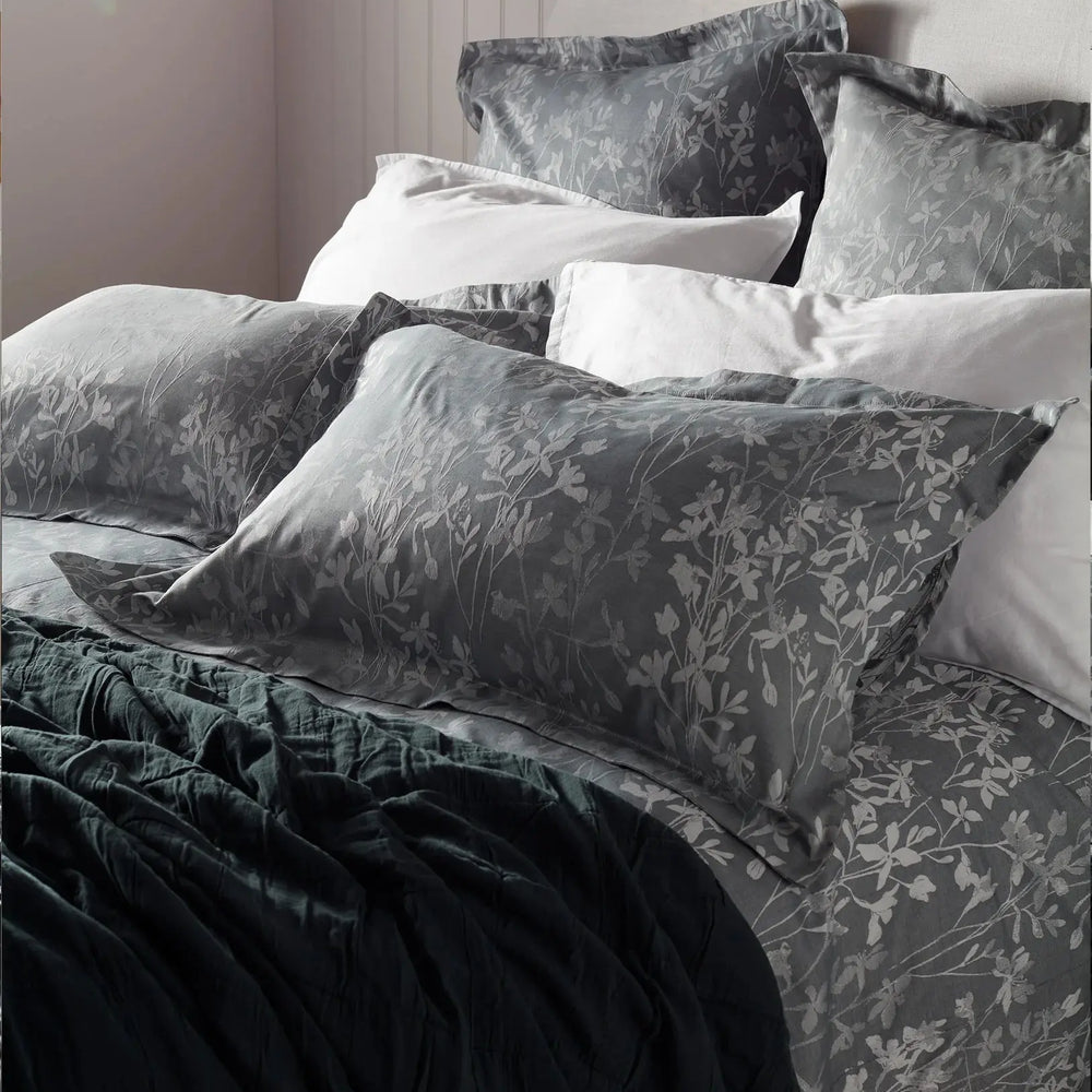 Florence Floral Jacquard 100% Cotton Bed Linen The Secret Linen Store