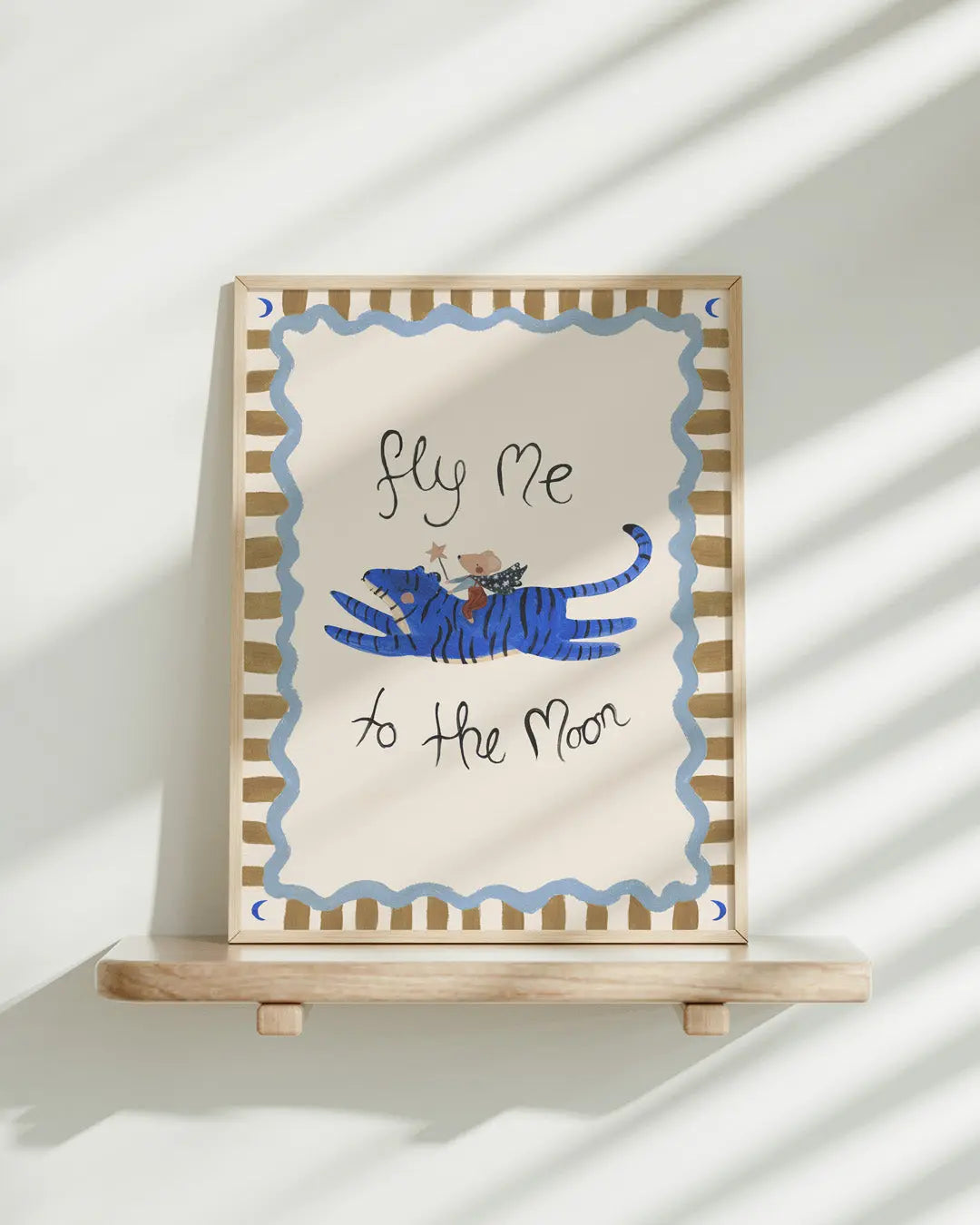 Fly Me To The Moon - Mouse & Tiger Art Print Lion & The Pear