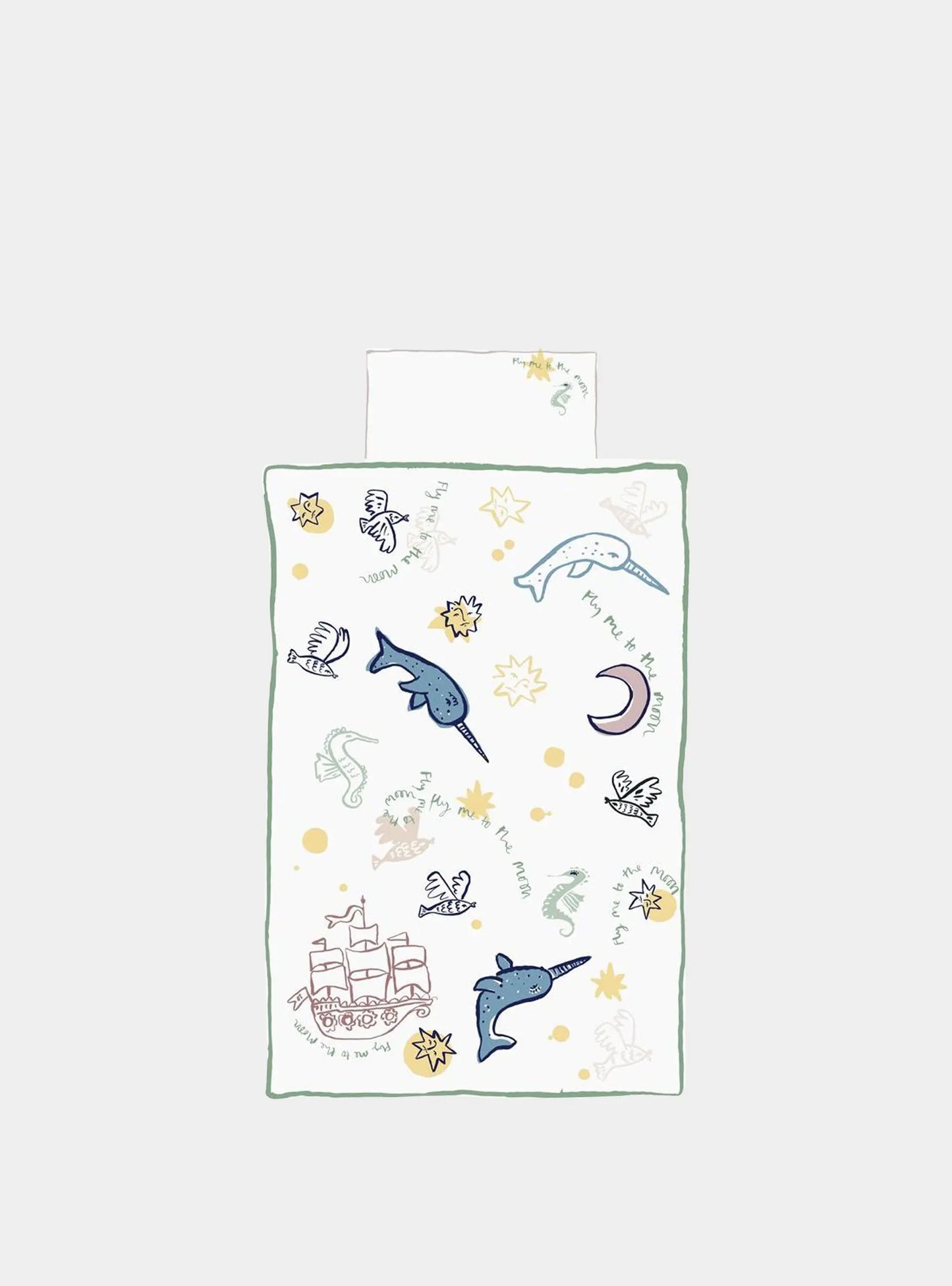 Fly me to the Moon - Reversible Duvet Set Sukun: Luxurious bedding and homeware.