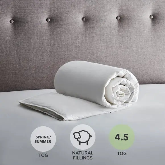 Fogarty Duck Feather and Down 4.5 Tog Summer Duvet Dunelm