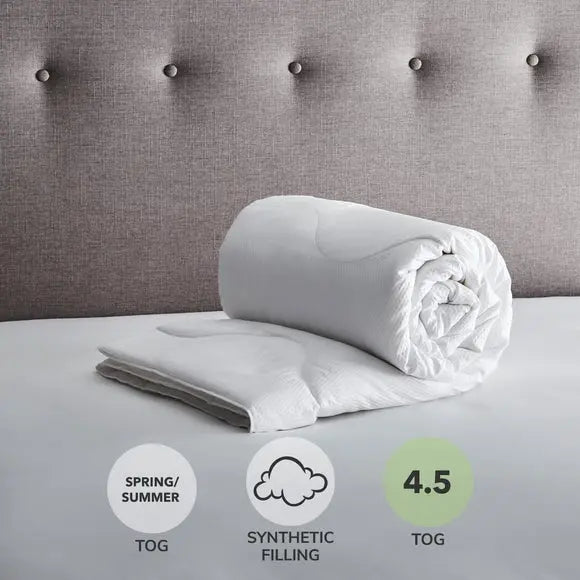 Fogarty Light & Lofty Waffle 4.5 Tog Summer Duvet Dunelm