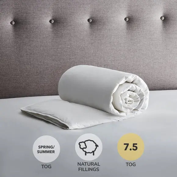 Fogarty White Duck Feather and Down 7.5 Tog Duvet Dunelm