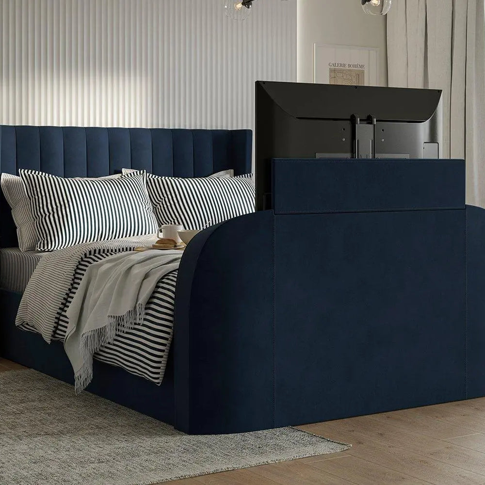 Foley Upholstered TV Bed Frame - Blue Dreams