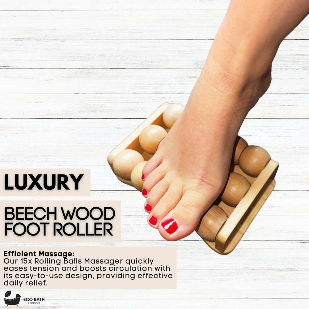 Foot Roller - Wooden Foot Roller Massager for Pain Relief and Improved Circulation Eco Bath London