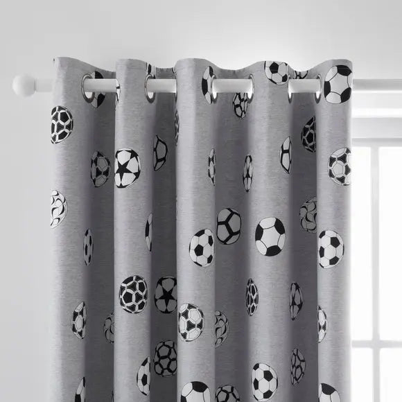 Football Blackout Eyelet Curtains Dunelm
