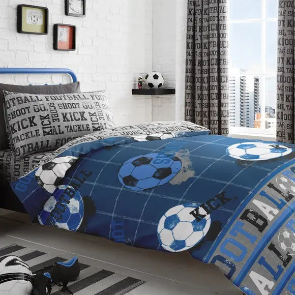 Football Duvet Cover and Pillowcase Set Dunelm