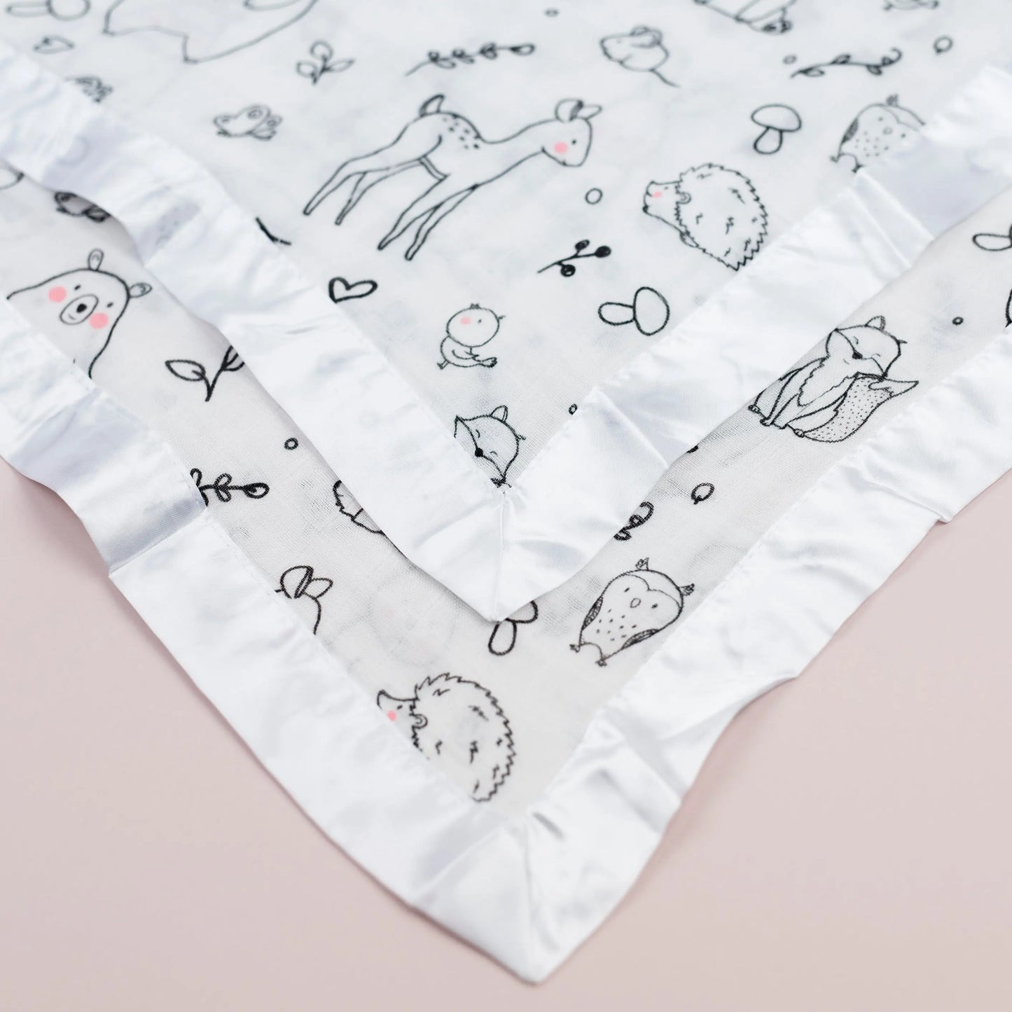 Forest Animal Satin Comforter 2-Pack - White Satin Bullabaloo