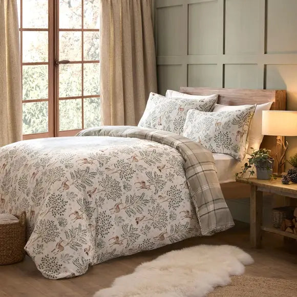Forest Animals 100% Cotton Duvet Cover & Pillowcase Set Dunelm