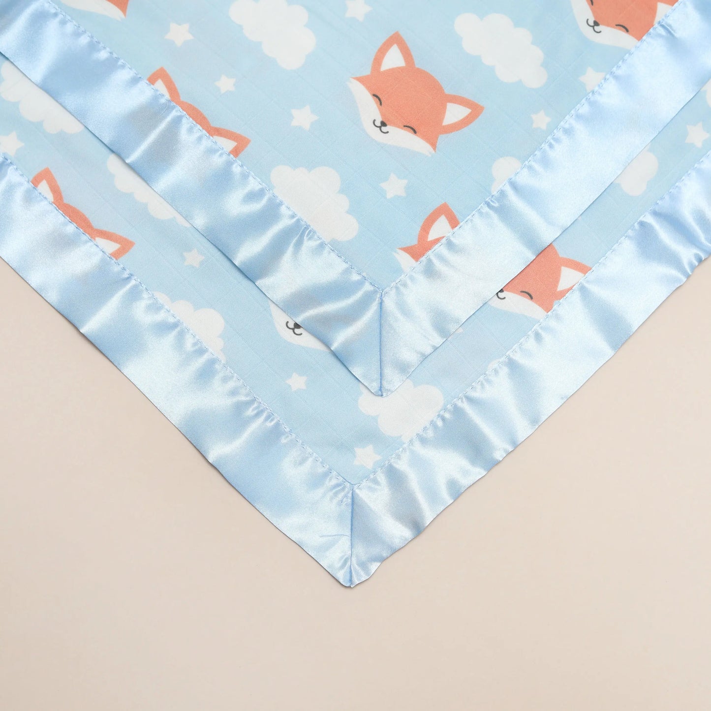 Fox Satin Comforter 2-Pack - Blue Satin Bullabaloo