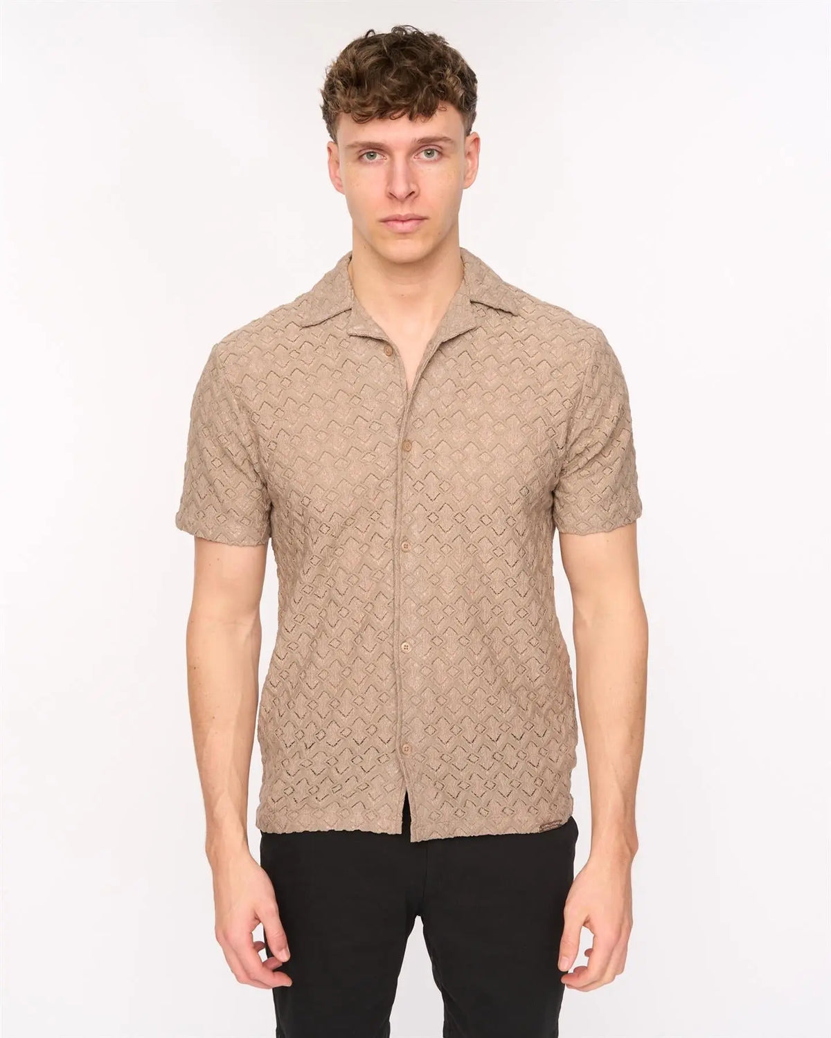Foxborough Knit Shirt Taupe Duck and Cover