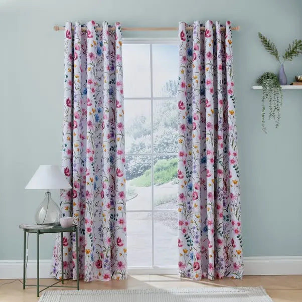 Foxley Ditsy Blackout Eyelet Curtains Dunelm