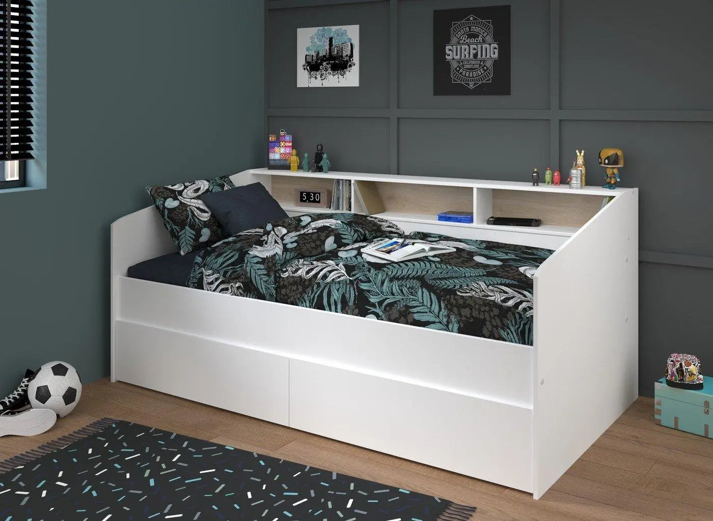 Freddie Wooden Day Bed - White Dreams