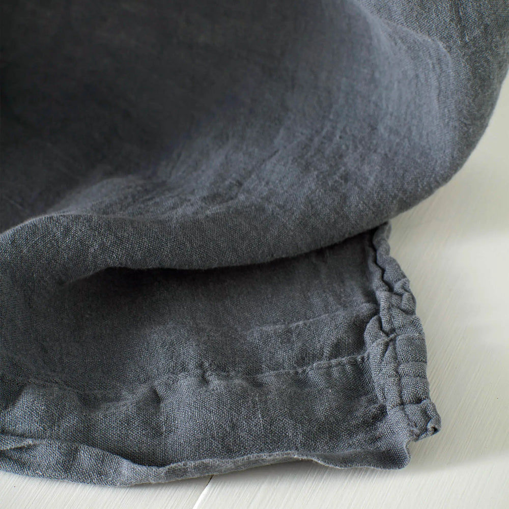 French Blue 100% Linen Loop Top Curtain (Single) The Secret Linen Store
