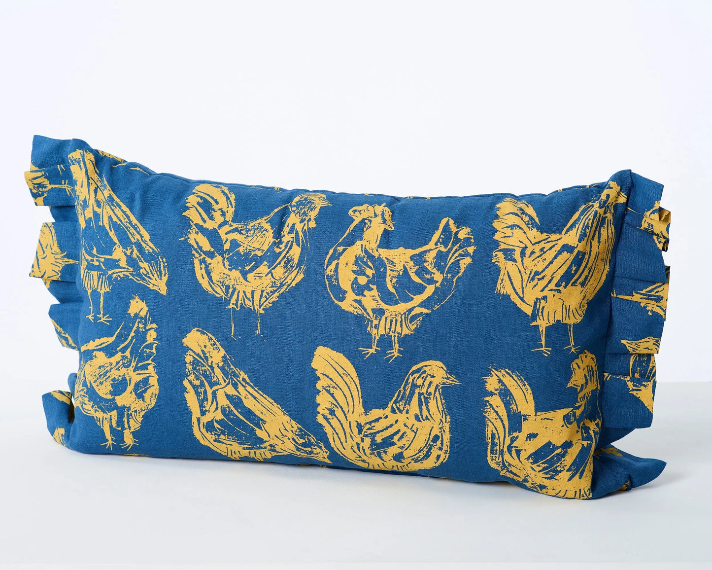 French Hen Cushion | Indigo Stoff Studios