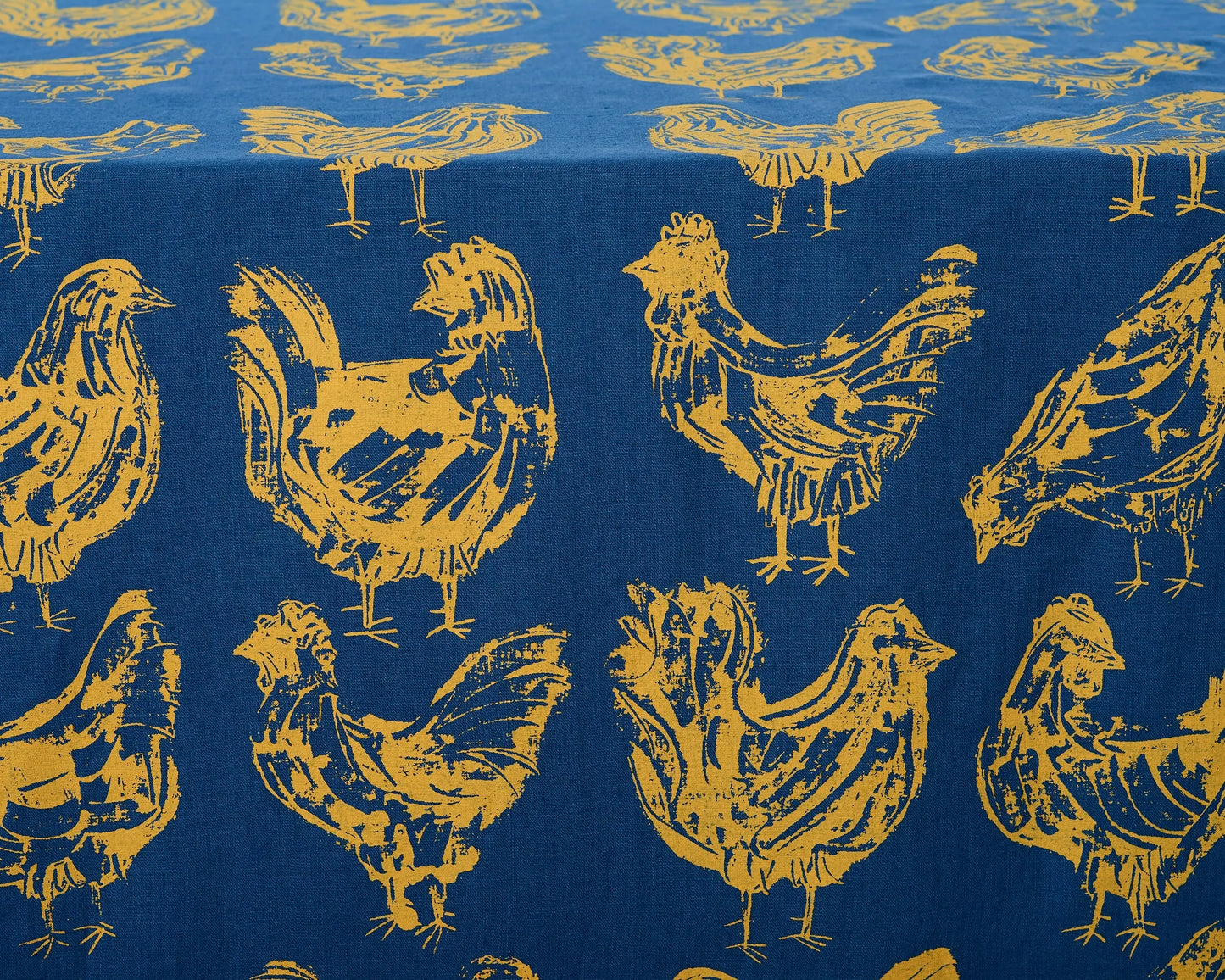French Hen Cushion | Indigo Stoff Studios