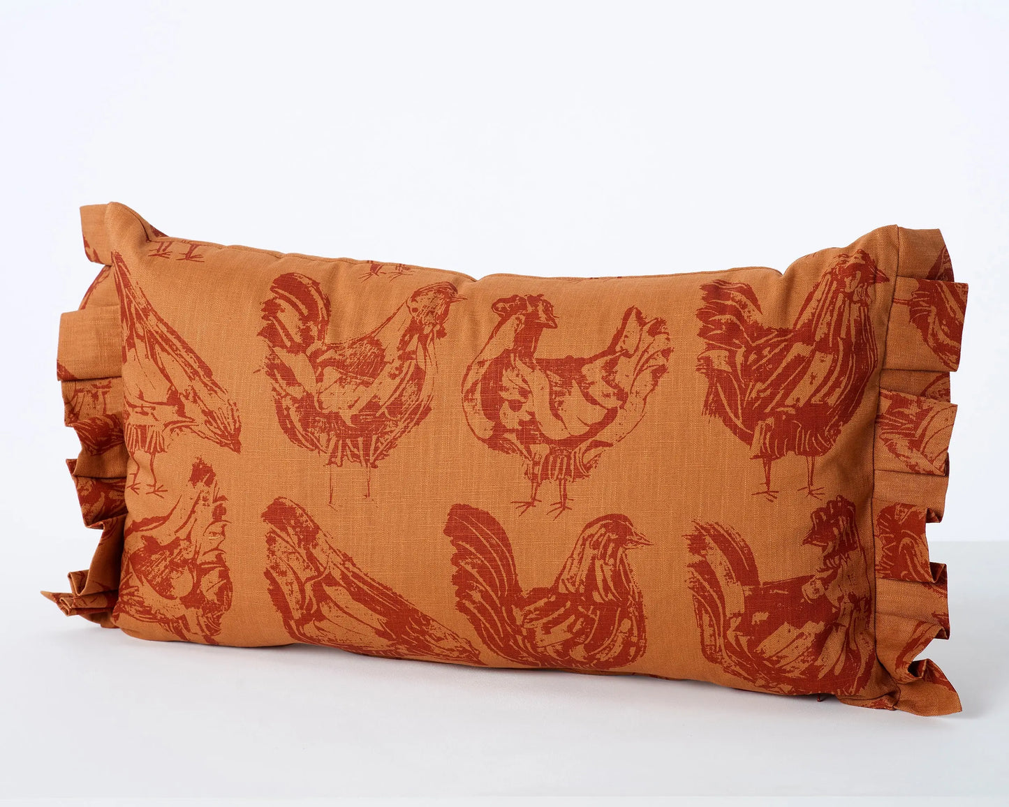 French Hen Cushion | Terracotta Stoff Studios