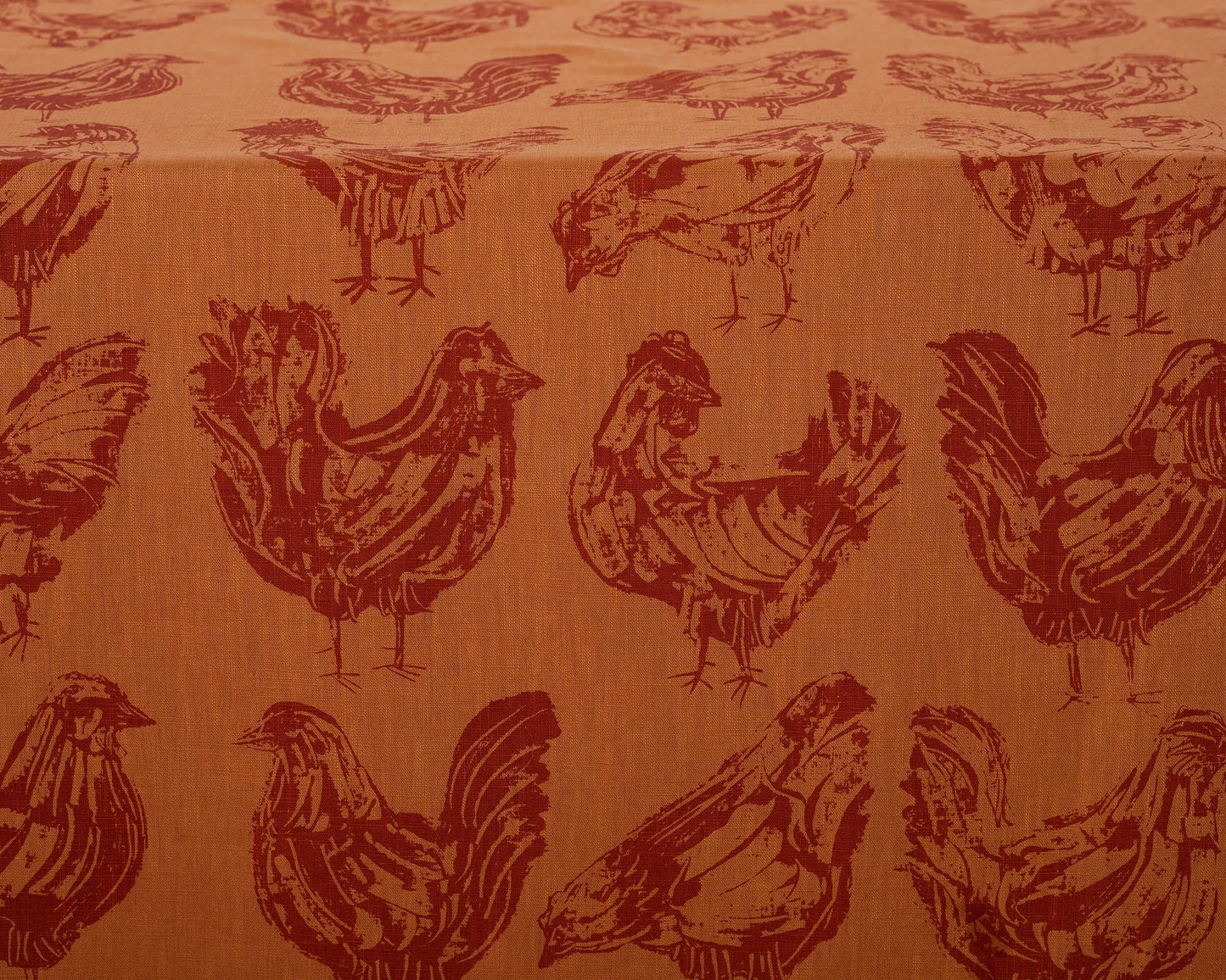 French Hen Cushion | Terracotta Stoff Studios