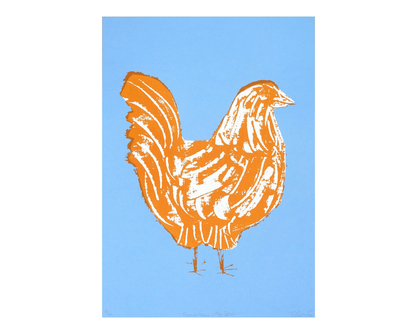French Hen Print  | Hen Colour Stoff Studios