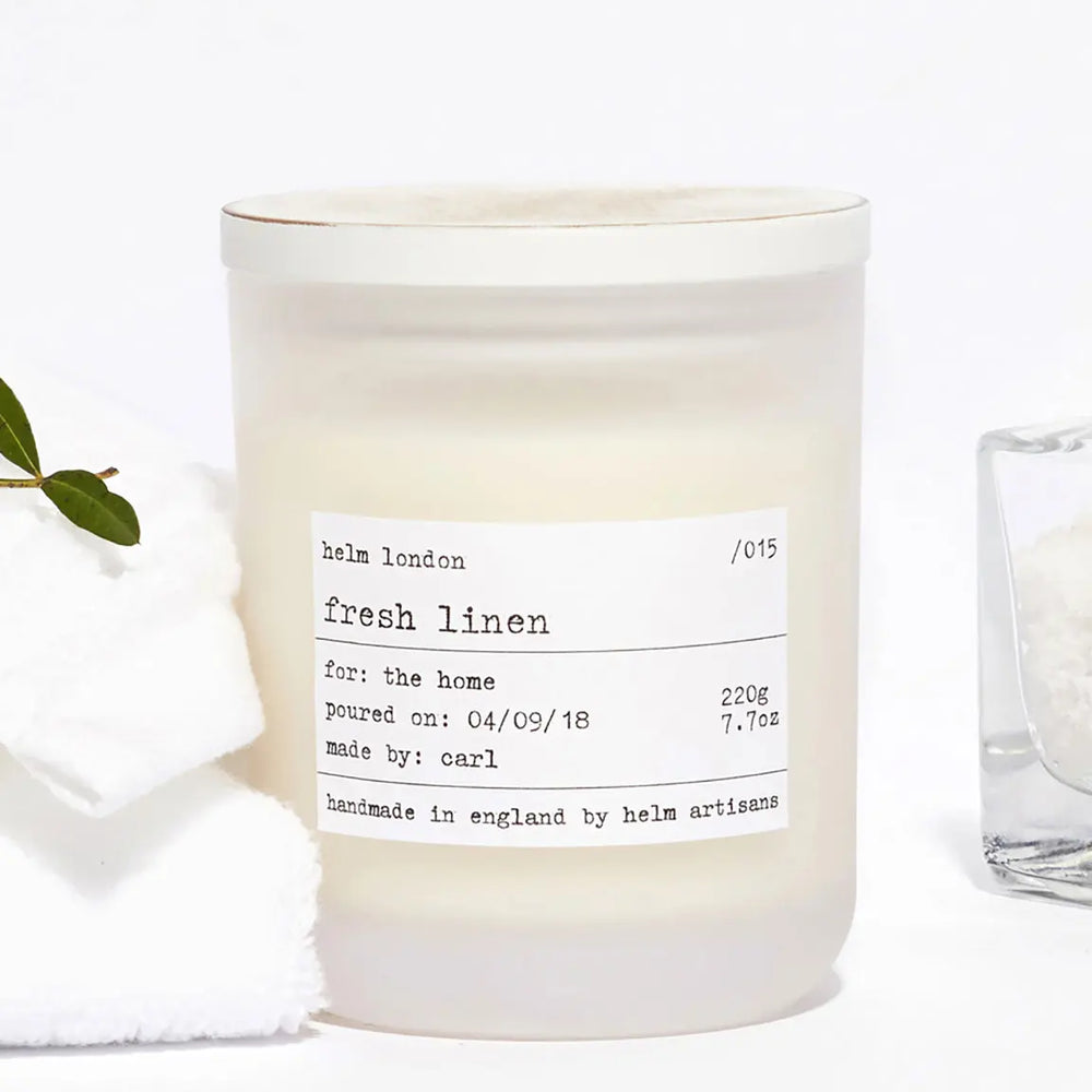 Fresh Linen Luxury Candle Helm London
