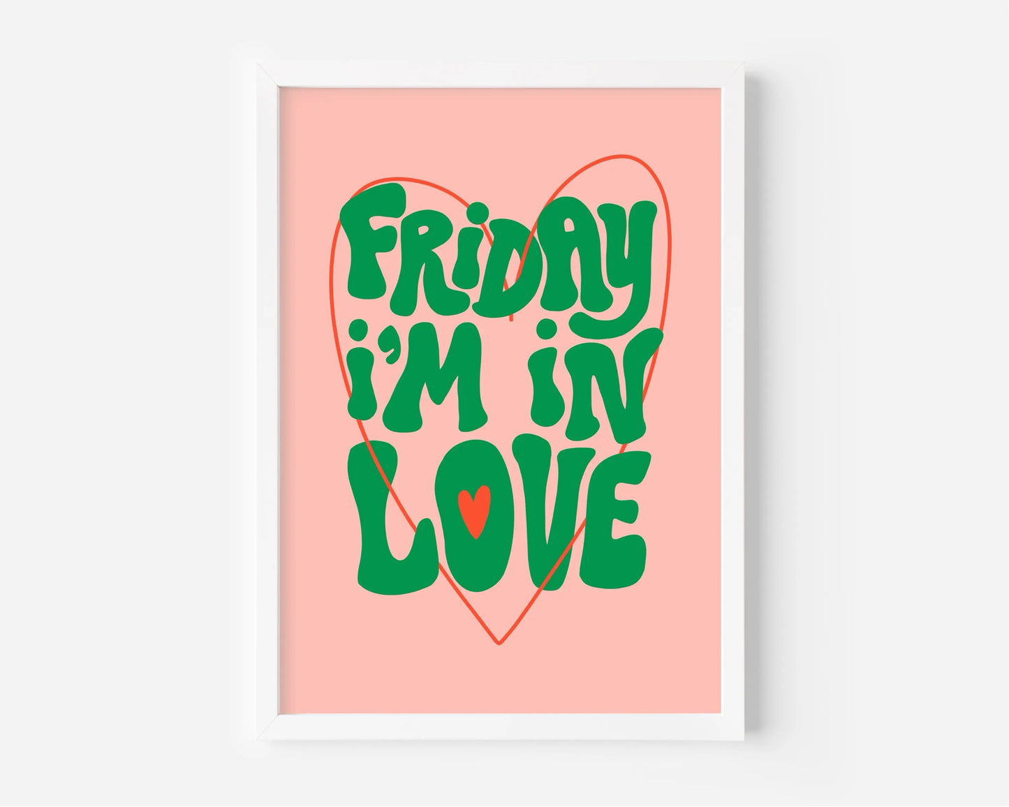 Friday I'm In Love (The Cure inspired) A4 Lyric Art Print whowhatclaireart