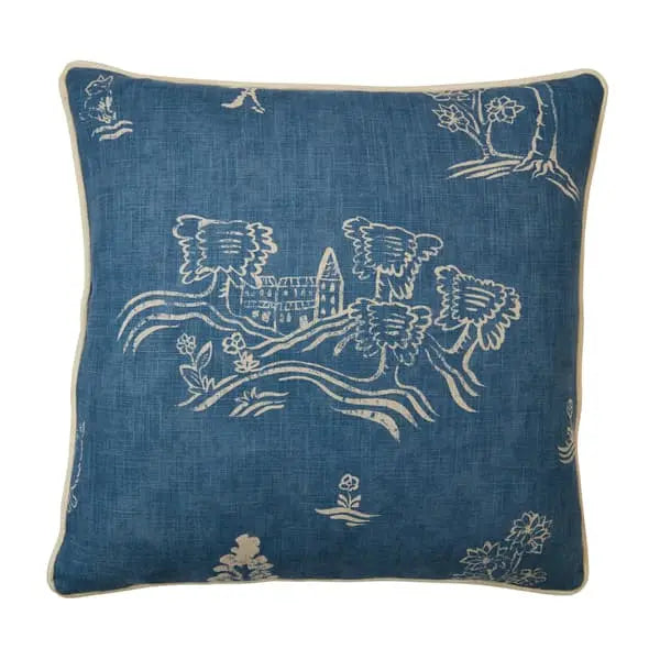Friendly Folk Happy Blue, Sustainable Feather, Cushion Kit Kemp Eco-conscious & Linen Blend & Viscose Blend Animal & Flor Andrew Martin