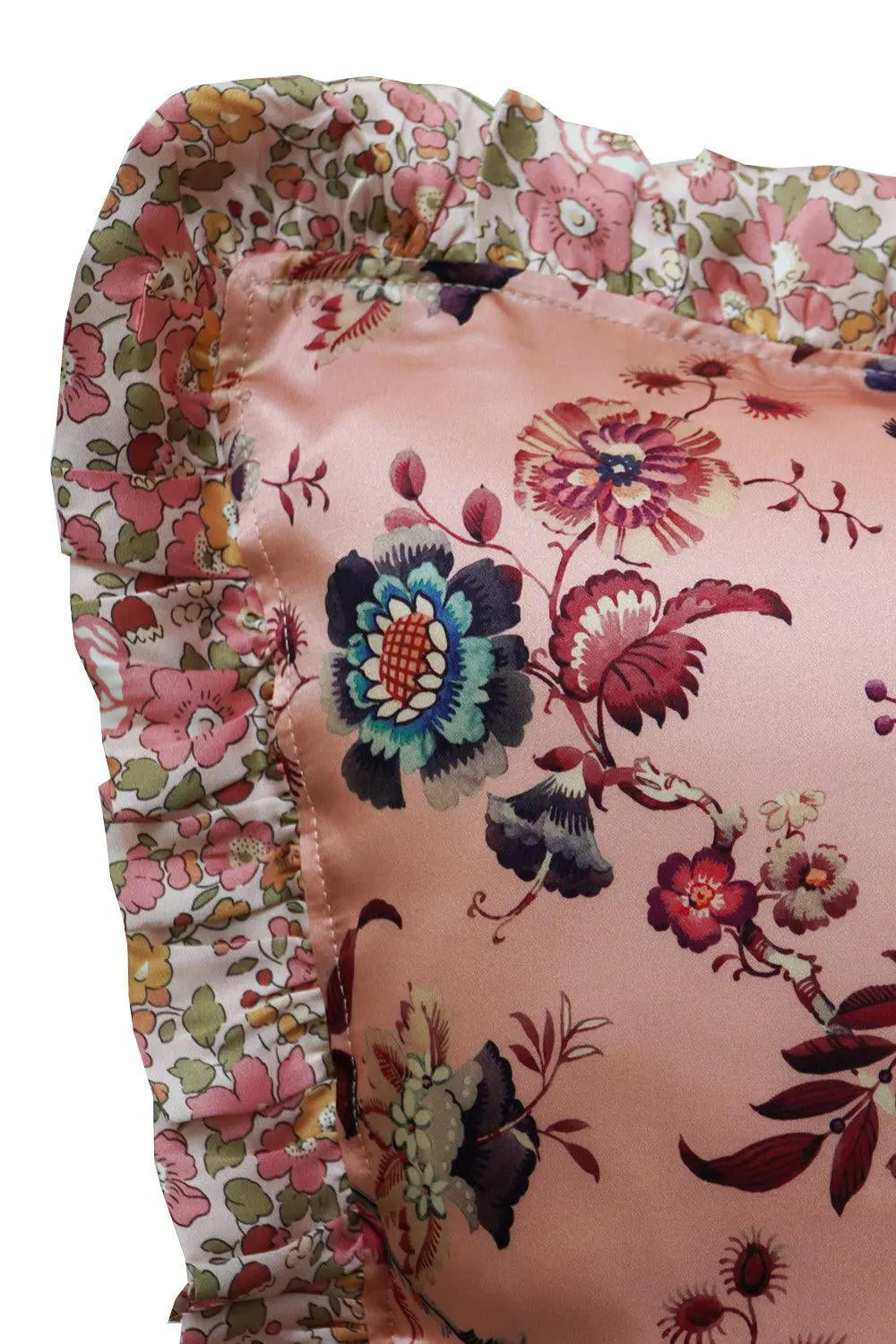 Frill Silk Pillowcase Made With Liberty Fabric JANNAH & BETSY FIELD Coco & Wolf