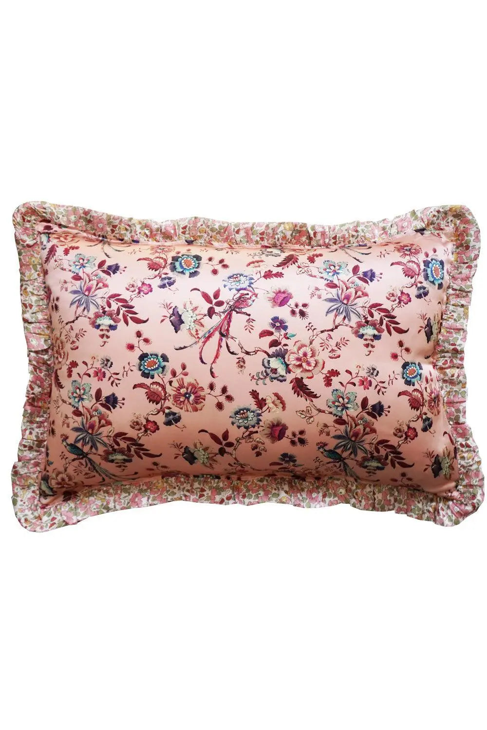 Frill Silk Pillowcase Made With Liberty Fabric JANNAH & BETSY FIELD Coco & Wolf