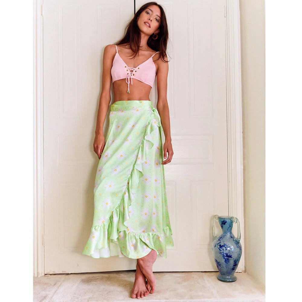 Frill Wrap Skirt / "Alize" Jessica Russell Flint