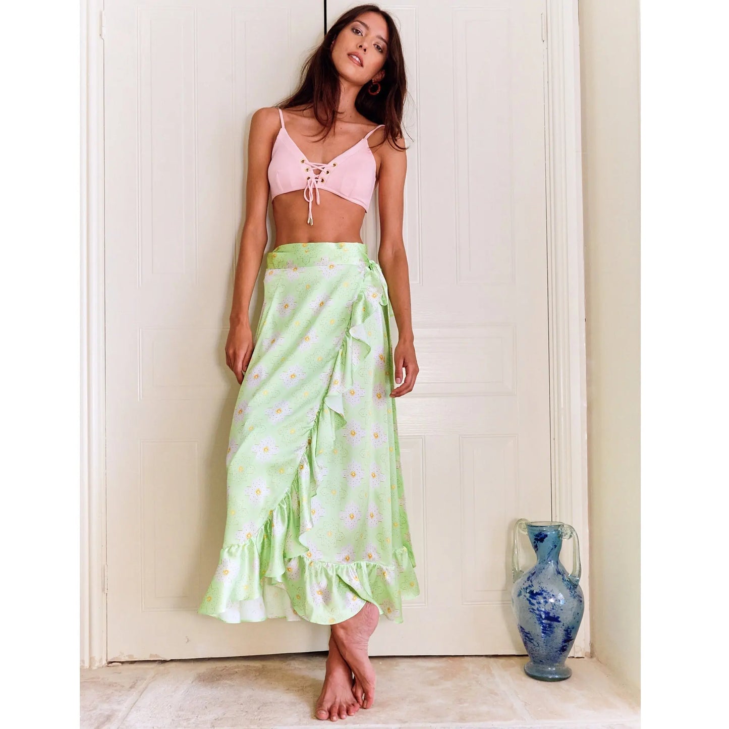 Frill Wrap Skirt / "Alize" Jessica Russell Flint