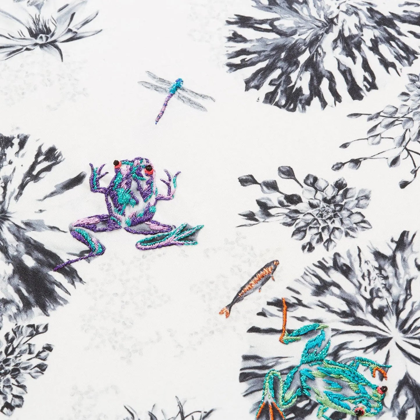 Frog Cushion Hand Embroidered - Multi Susannah Weiland Collections