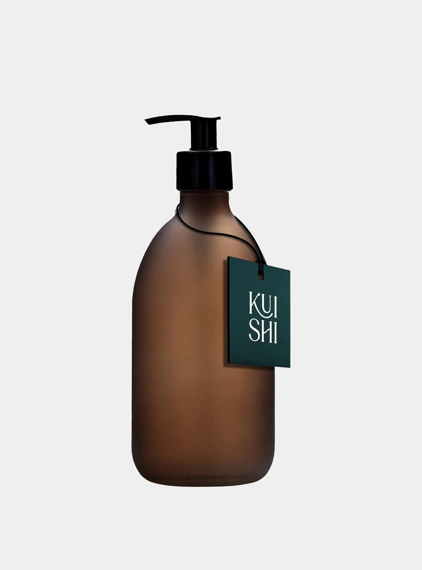 Frosted Amber Glass Pump Bottle Kuishi