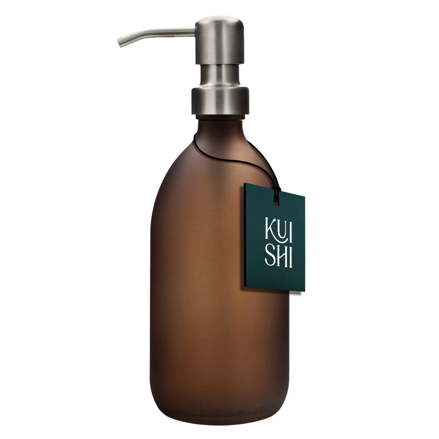 Frosted Amber Glass Soap Dispenser Kuishi